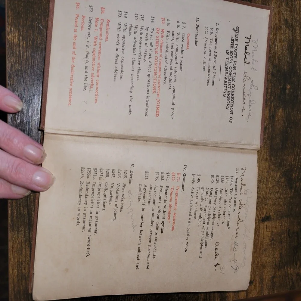 Antique 1919 Guide‎ to Composition Royser Thompson Scott Foresman Hardcover...